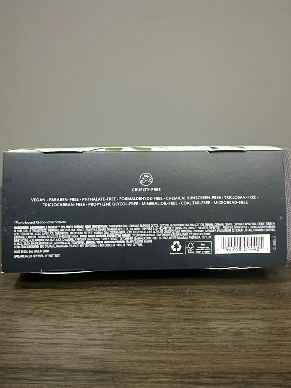 bareMinerals Clean & Caring Skincare Trio with Dark Gray Pouch